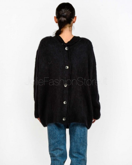 Solo Tre Cardigan Over Misto Lana Nero  M3F0061 A 99 NERO