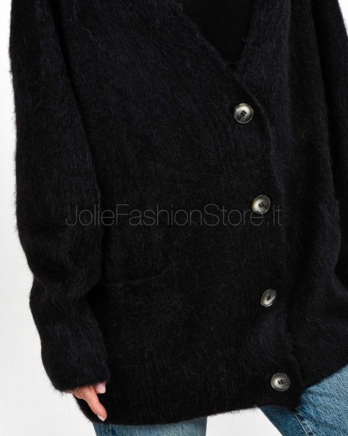 Solo Tre Cardigan Over Misto Lana Nero  M3F0061 A 99 NERO
