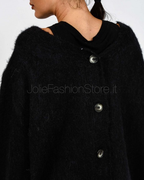 Solo Tre Cardigan Over Misto Lana Nero  M3F0061 A 99 NERO