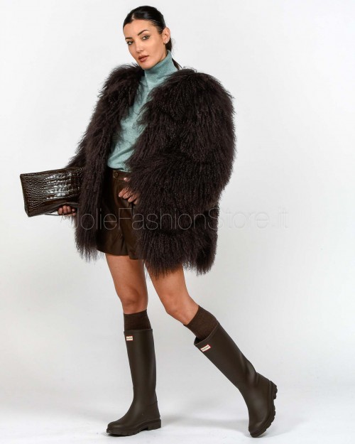 Frame Pelliccia Giacca Mongolia Moka  328505 MOKA