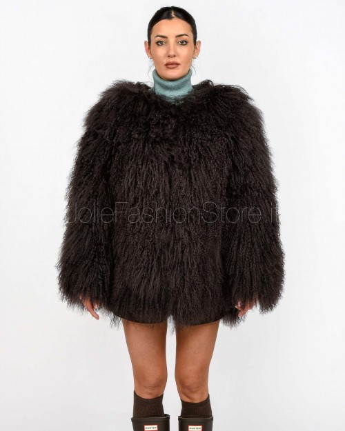 Frame Pelliccia Giacca Mongolia Moka  328505 MOKA