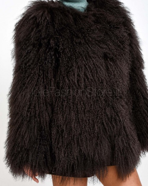Frame Pelliccia Giacca Mongolia Moka  328505 MOKA