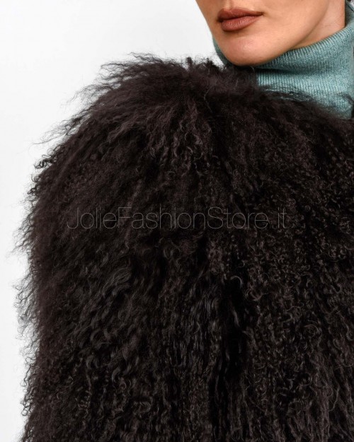 Frame Pelliccia Giacca Mongolia Moka  328505 MOKA