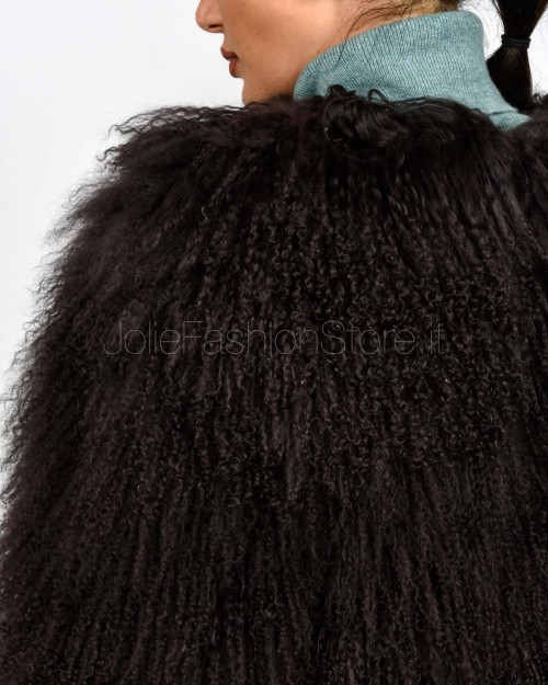 Frame Pelliccia Giacca Mongolia Moka  328505 MOKA