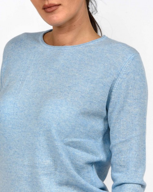 Not Shy Maglia Azzurra in Cashmere Modello Ayla  AYLA NUAGE