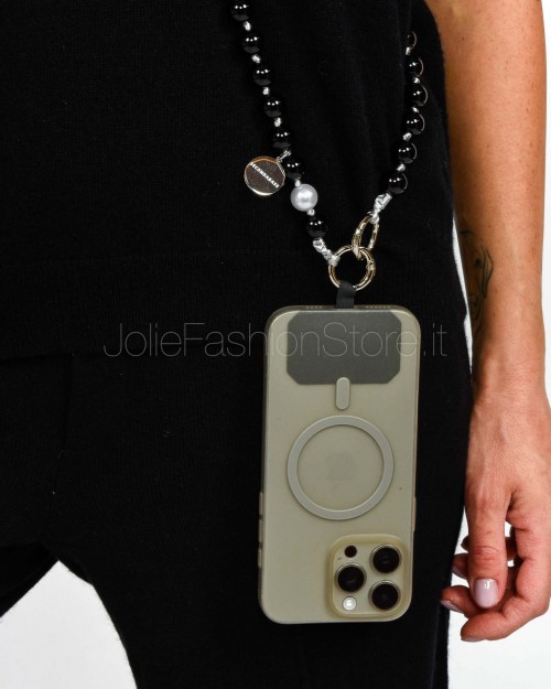 Seconda Base Collana Perline 120cm Nero  PERLINO LUNGO NERO