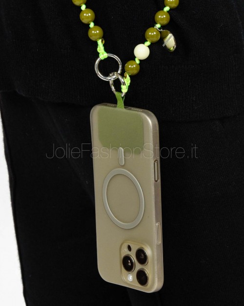 Seconda Base Collana Perline 120cm Verde  PERLINO LUNGO CLASSIC VERDE