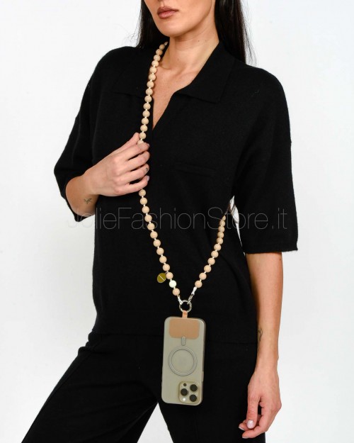 Seconda Base Collana Perline 120cm Burro