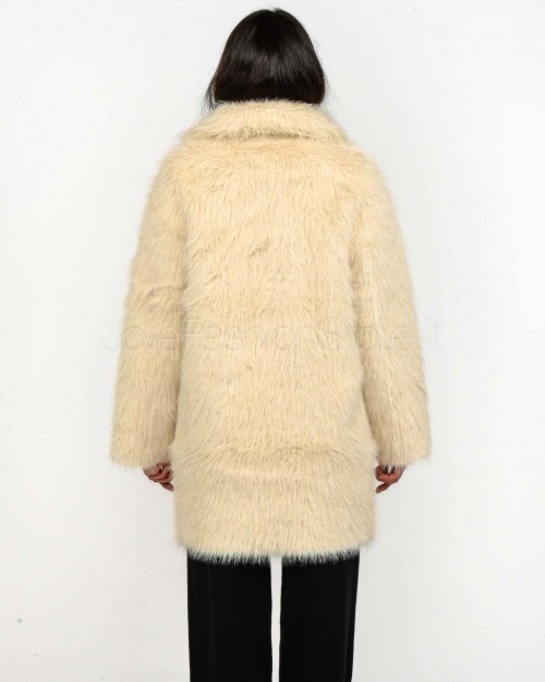 Tavus Milano Reversible Faux Fur Coat Black  25233 BLACK BEIGE