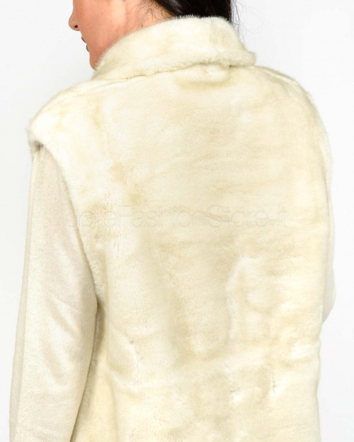 Tavus Milano Long Reversible Eco Mink Vest White  25216 WHITE