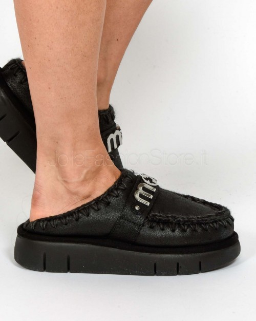 Mou Bounce Clog Special Leather Black  FW531001B BLACK
