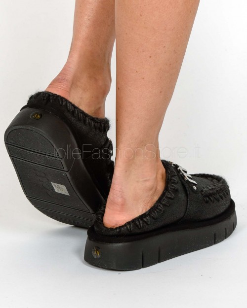 Mou Bounce Clog Special Leather Black  FW531001B BLACK