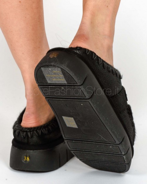 Mou Bounce Clog Special Leather Black  FW531001B BLACK