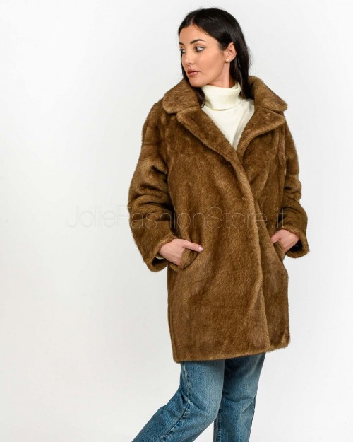 Tavus Milano Pelliccia Eco Visone Marrone