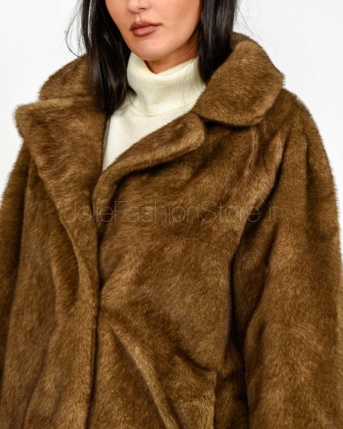 Tavus Milano Pelliccia Eco Visone Marrone  25215 BISCUIT