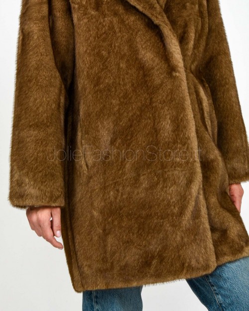 Tavus Milano Pelliccia Reversibile Eco Visone Marrone  25215 BISCUIT