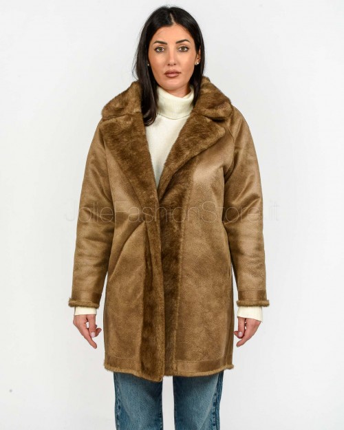 Tavus Milano Pelliccia Reversibile Eco Visone Marrone  25215 BISCUIT