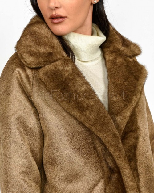 Tavus Milano Pelliccia Eco Visone Marrone  25215 BISCUIT