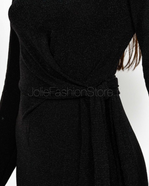 Grace & Mila Abito Corto in Lurex Nero  TEA NOIR
