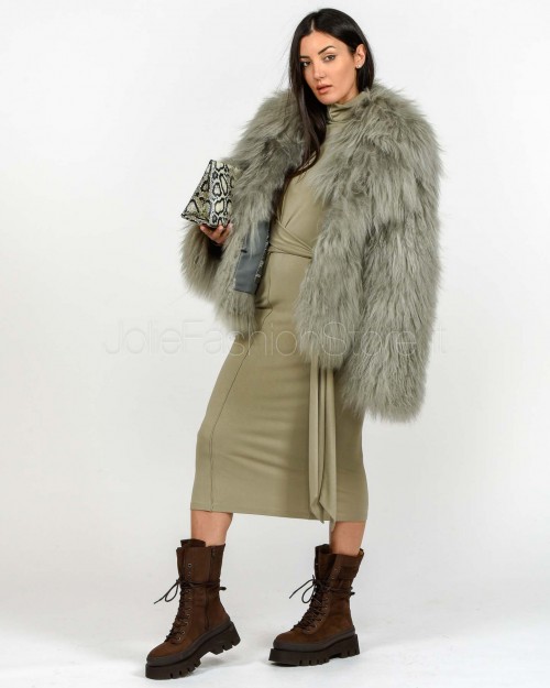 Patrizia Pepe CAPPOTTO/COAT SilverGreen Mongolia