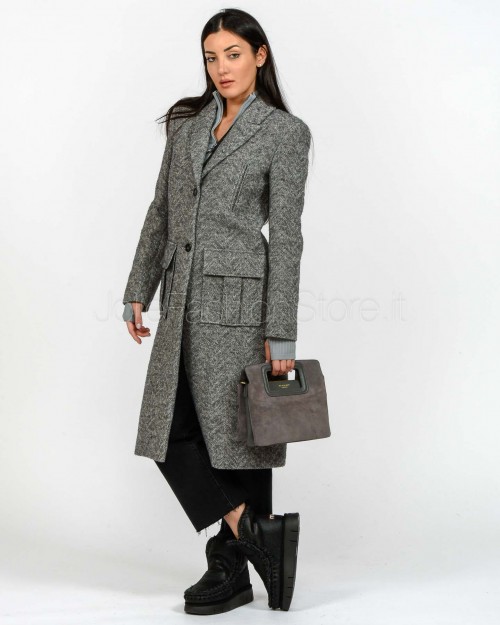 Patrizia Pepe CAPPOTTO/COAT Gray Greige