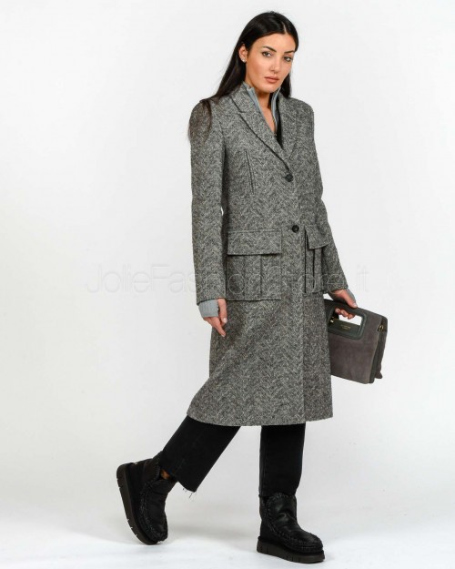 Patrizia Pepe CAPPOTTO/COAT Gray Greige  2O0215 A670 FG50