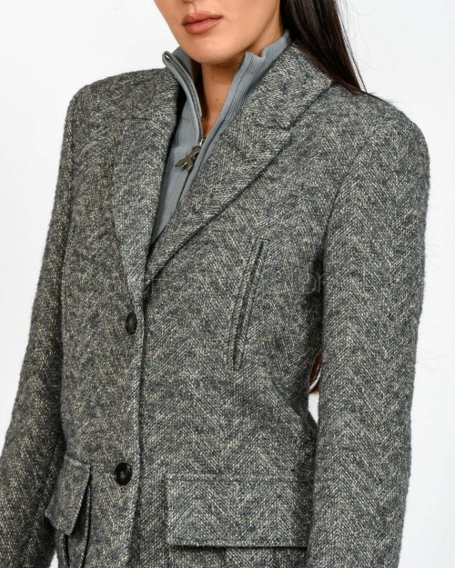 Patrizia Pepe CAPPOTTO/COAT Gray Greige  2O0215 A670 FG50