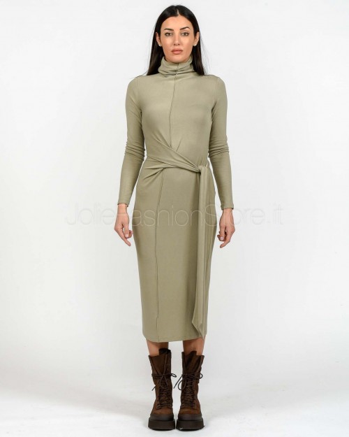 Patrizia Pepe Abito in Maglia Midi Winter Greige  2A2958 J337 B848