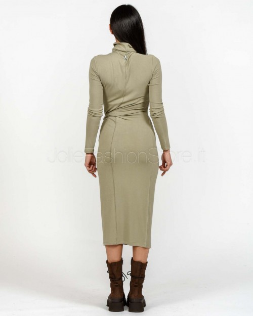 Patrizia Pepe Abito in Maglia Midi Winter Greige  2A2958 J337 B848