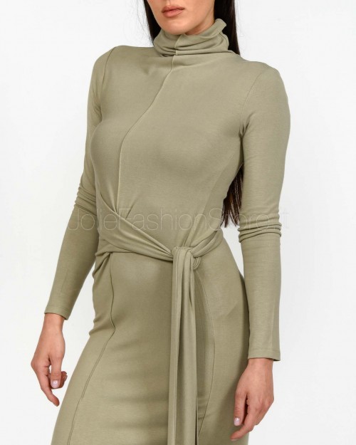 Patrizia Pepe Abito in Maglia Midi Winter Greige  2A2958 J337 B848