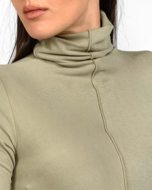 Patrizia Pepe Abito in Maglia Midi Winter Greige  2A2958 J337 B848