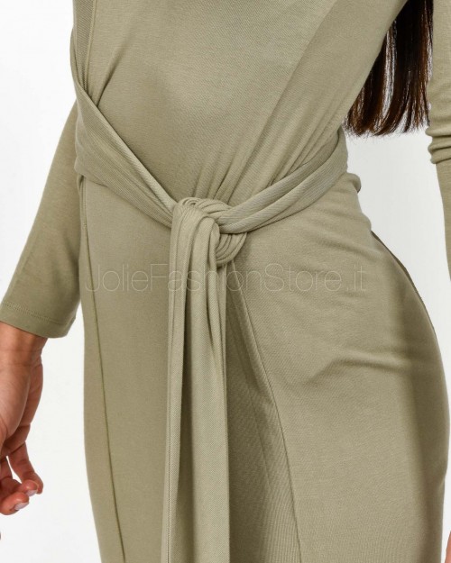 Patrizia Pepe Abito in Maglia Midi Winter Greige  2A2958 J337 B848