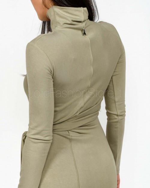 Patrizia Pepe Abito in Maglia Midi Winter Greige  2A2958 J337 B848