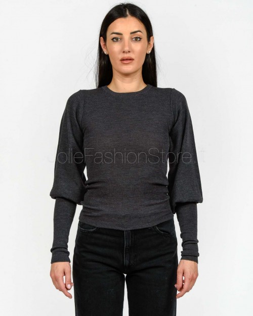 Grifoni Maglia Girocollo Polsino Alto Grigio  GVC210018/120 009