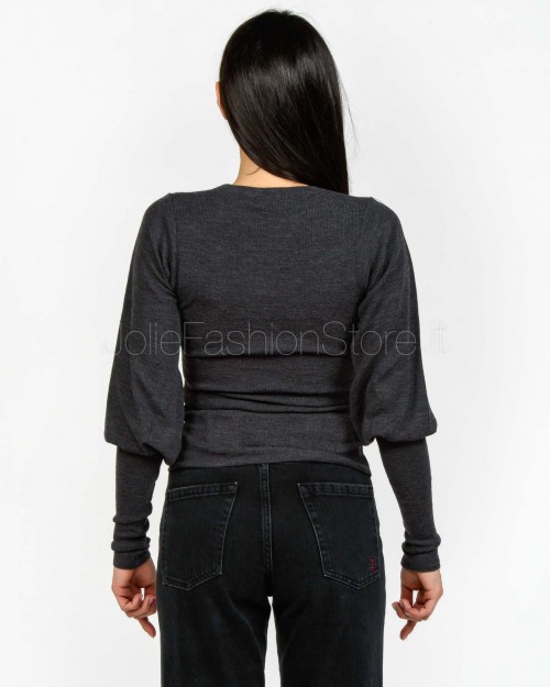 Grifoni Maglia Girocollo Polsino Alto Grigio  GVC210018/120 009