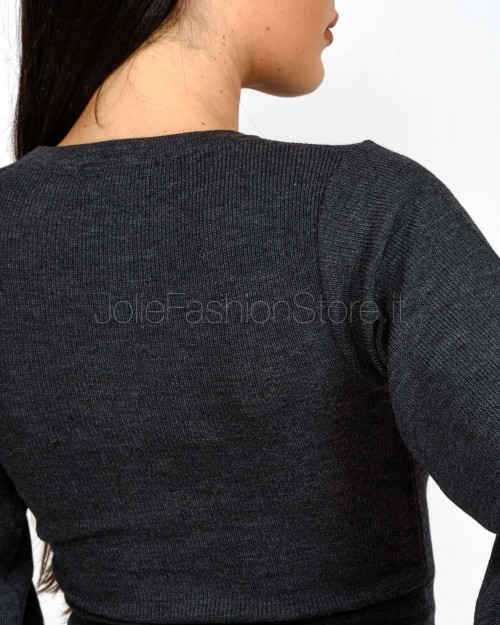 Grifoni Maglia Girocollo Polsino Alto Grigio  GVC210018/120 009