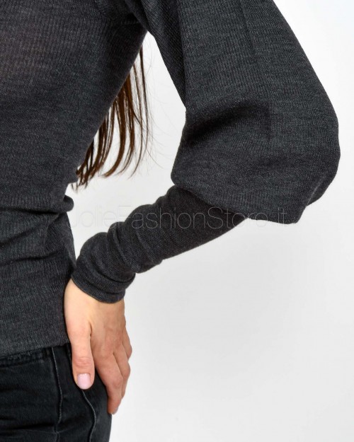 Grifoni Maglia Girocollo Polsino Alto Grigio  GVC210018/120 009