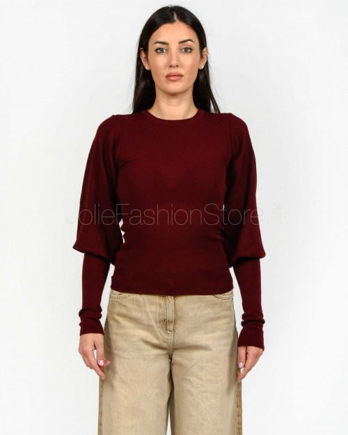 Grifoni Maglia Girocollo Polsino Alto Bordeaux  GVC210018/120 156