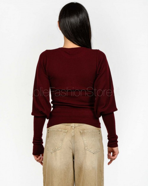 Grifoni Maglia Girocollo Polsino Alto Bordeaux  GVC210018/120 156