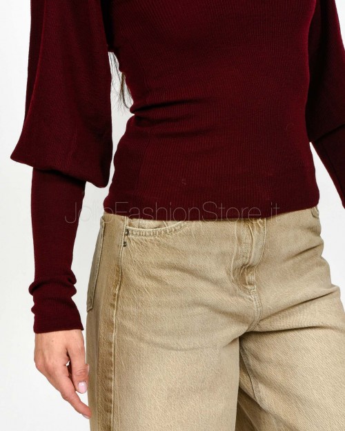 Grifoni Maglia Girocollo Polsino Alto Bordeaux  GVC210018/120 156