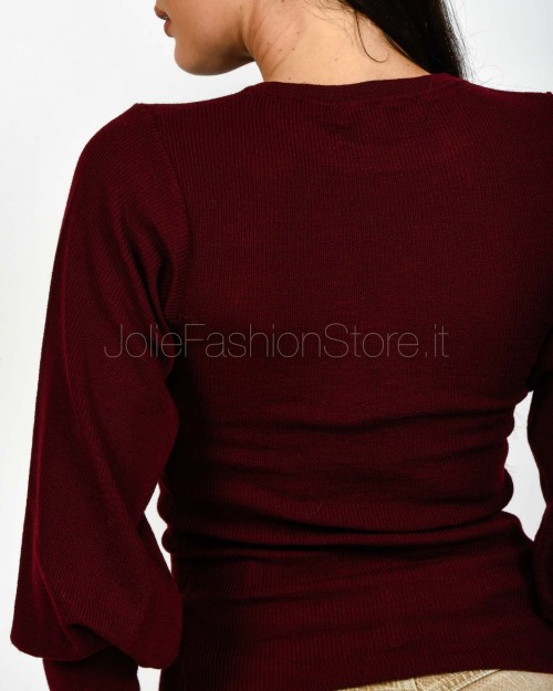Grifoni Maglia Girocollo Polsino Alto Bordeaux  GVC210018/120 156
