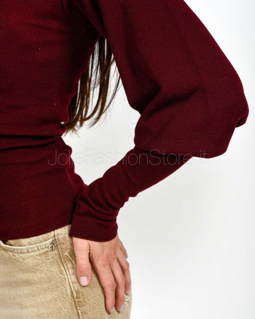 Grifoni Maglia Girocollo Polsino Alto Bordeaux  GVC210018/120 156