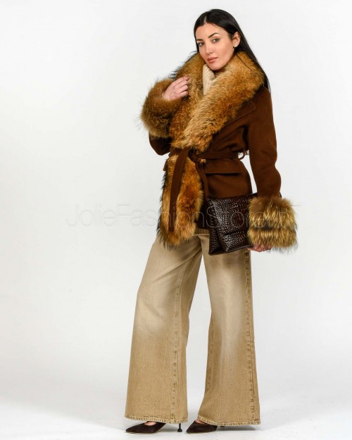 Regina Gold Cappotto Cioccolato/Fumo