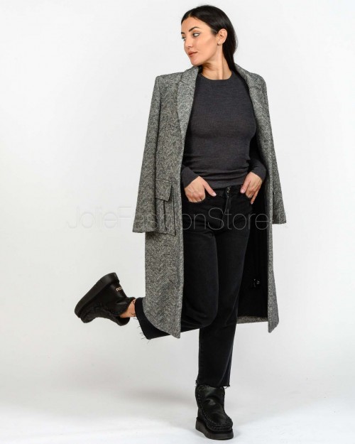 Patrizia Pepe CAPPOTTO/COAT Gray Greige  2O0215 A670 FG50