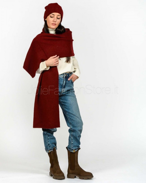 Grace & Mila Sciarpa a Costine Bordeaux  SANGUINE BORDEAUX