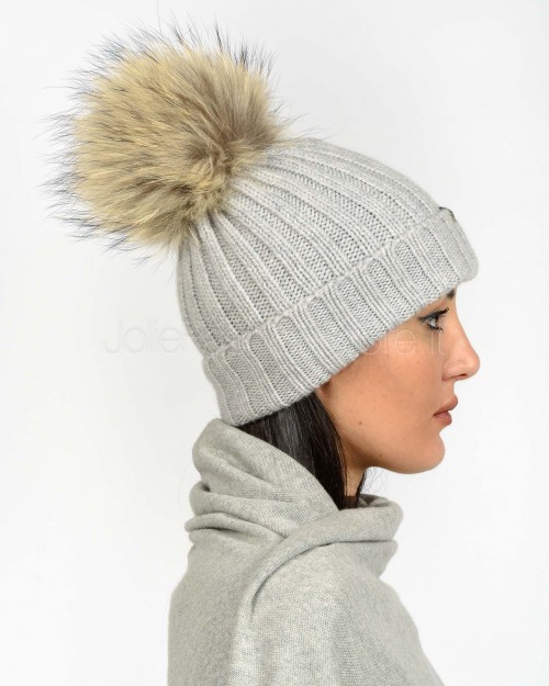 Regina Gold Berretto Perla Con Pon Pon  50699 PERLA