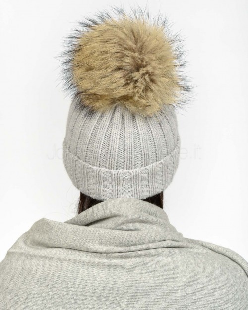 Regina Gold Berretto Perla Con Pon Pon  50699 PERLA