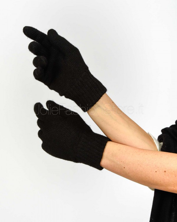 Frame Guanti in Cashmere Nero