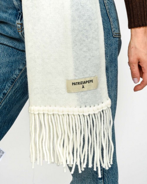 Patrizia Pepe Sciarpa Over Bianco  8F0067 K287 W146