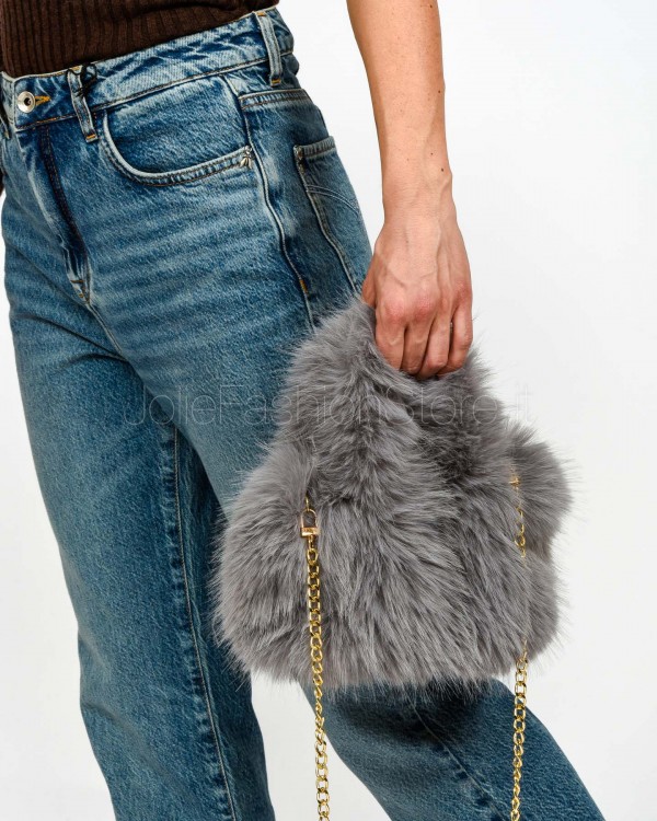 Tavus Milano Borsa in Ecopelliccia Gray  25435 GRAY